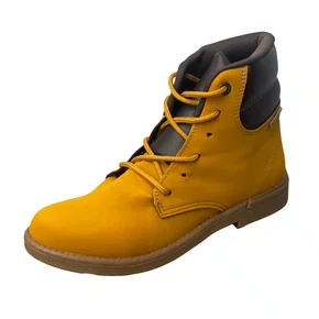 Coturno Kidy Infantil Masculino Mostarda Fechamento Cadarço 