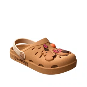 Crocs Grendene Infantil Feminina Marrom Capivara 