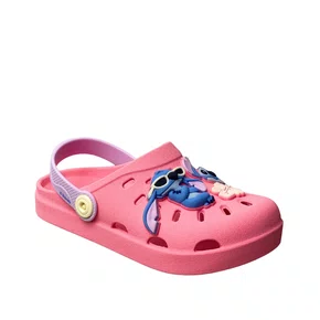 Crocs Grendene Infantil Feminina Rosa Stitch 