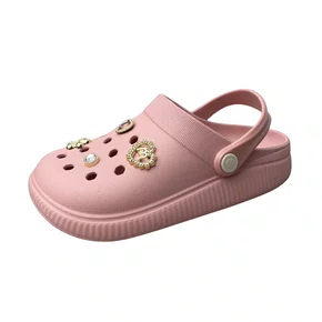 Crocs Molekinha Feminina Infantil Rosa Acompanha Acessórios 
