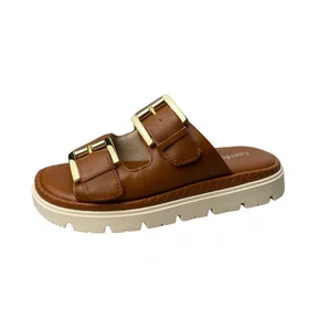 Flat Comfortflex Feminino Toffe Fivelas Douradas 