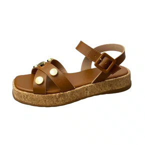 Flat Offline Feminino Casca Ferragens Douradas 