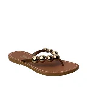 Rasteirinha Helena Be Feminina Bronze Ferragens 