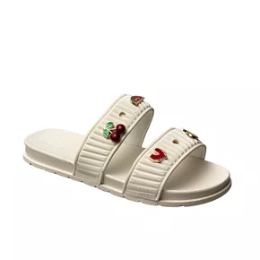 Rasteirinha Molekinha Infantil Feminina Branco Off Acompanha Acessórios 