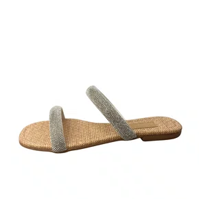 Rasteirinha Santa Lolla Feminina Cristal Cravejado 