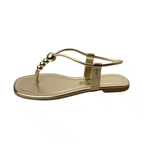 Rasteirinha Santa Lolla Feminina Ouro Light Ferragens Douradas 