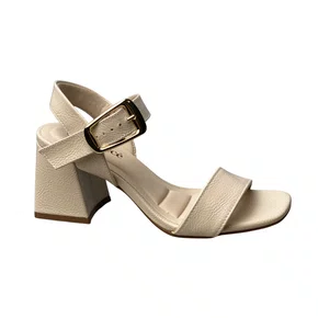 Sandália Bebecê Feminina Aveia Salto Bloco 