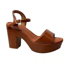 Sandália Bebecê Feminina Pecan Salto Bloco 