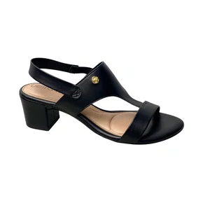 Sandália Beira Rio Feminina Preto Salto Bloco 