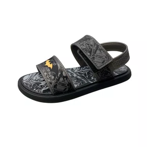 Sandália Grendene Infantil Masculino Preto Liga Da Justiça Acompanha Brinde 