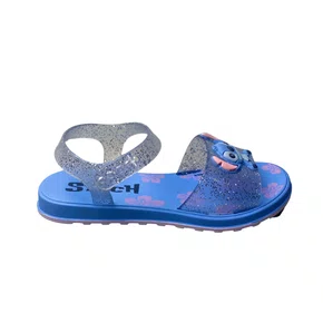 Sandália Grendene Stitch Feminino Azul Glitter 