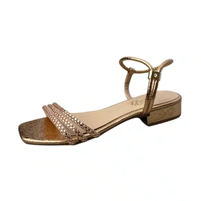 Sandália Helena Be Feminina Rosa Tira Cravejada 