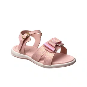 Sandália Kidy Infantil Feminina Nude Laço 