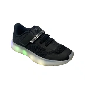 Sándalia Kidy Infantil Masculino Preto Luzes Led 