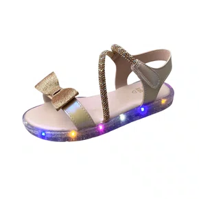 Sandália Mini Sua Cia Infantil Feminina Rosa Ballet Luzes Led