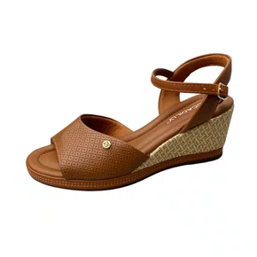 Sandália Piccadilly Feminina Ocre Fecho Fivela 
