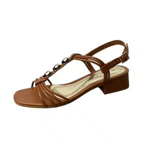 Sandália Ramarim Feminina Toffe Ferragens Douradas 