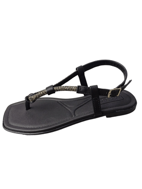 Sandália Rasteira Moleca Preto