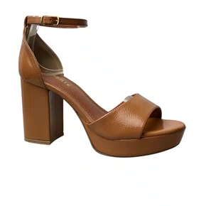 Sandália Via Marte Feminina Banoffee Salto Bloco 