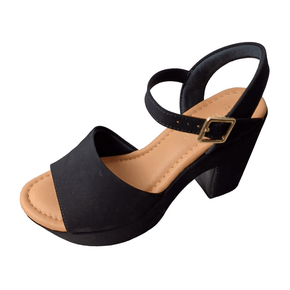 Sandálias Bebecê Feminina Preto Salto Bloco 