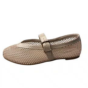 Sapatilha Mississipi Feminina Marfim Fechamento Fivela