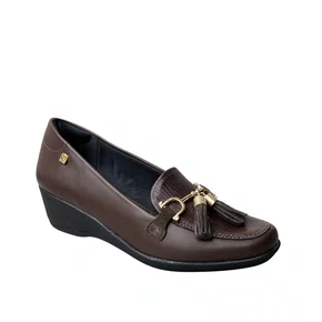 Sapato Santinelli Feminino Brum Ferragem Dourada