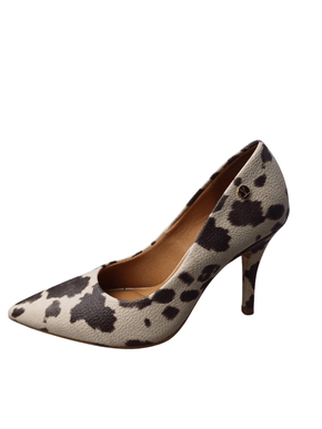 Scarpin Vizzano Feminino Cow Animal Print 