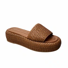 Tamanco Pittarello Feminino Caramelo Texturizado 