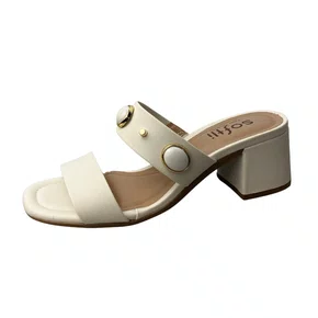 Tamanco Softli Feminino Branco Off Ferragens 