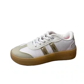 Tênis Kidy Feminino Infantil Branco Dourado 