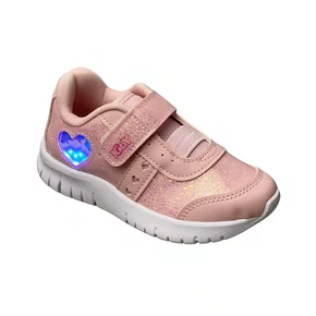 Tênis Kidy Infantil Feminino Nude Luzes Led