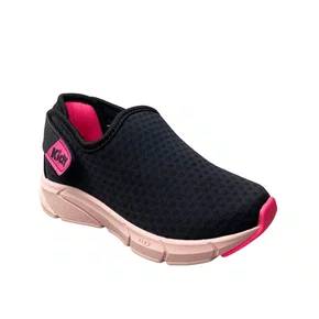 Tênis Kidy Infantil Feminino Preto Calce Fácil