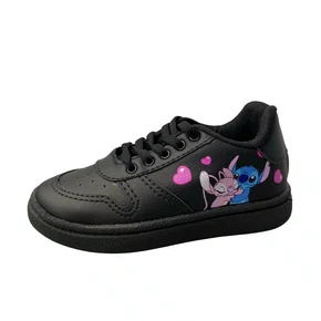 Tênis Mini Pé Feminino Infantil Preto Stitch 