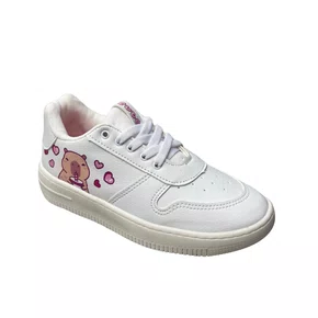 Tênis Mini Pé Infantil Feminino Branco Capivara