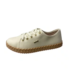 Tênis Moleca Feminino Off White Fechamento Cadarço 
