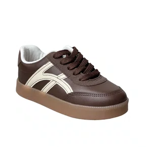 Tênis Molekinha Infantil Feminina Chocolate Cadarço 