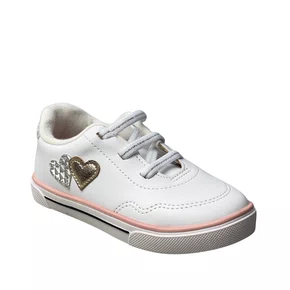Tênis Molekinha Infantil Feminino Branco Calce Fácil 