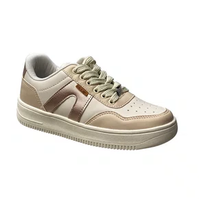 Tênis Ollie Feminino Bege Fechamento Cadarço