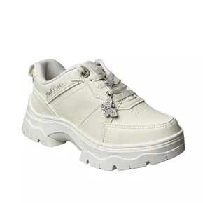 Tênis Pink Cats Infantil Feminino Cream Acompanha pingentes 