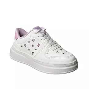 Tênis Pink Cats White Infantil Feminino Estrelas 