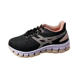 Tênis Rally Feminino Infantil Preto Fechamento Cadarço 