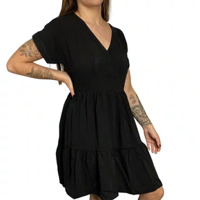 Vestido Facinelli Feminino Preto Curto 