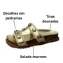 Birken Beira Rio Feminina Dourado