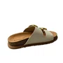 Birken Beira Rio Feminina Off White Fivela Dourada 