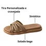 Birken Beira Rio Feminina Ouro Rosado Cravejado 