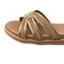 Birken Beira Rio Feminina Ouro Rosado Cravejado 