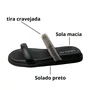 Birken Beira Rio Feminina Preta Tira Cravejada 