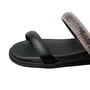 Birken Beira Rio Feminina Preta Tira Cravejada 