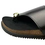 Birken Beira Rio Feminina Preto Ferragem Dourada 