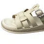 Birken Beira Rio Feminino Branco Off Fivela Prateada 